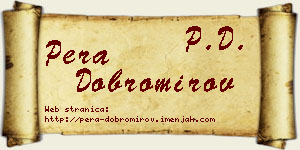 Pera Dobromirov vizit kartica